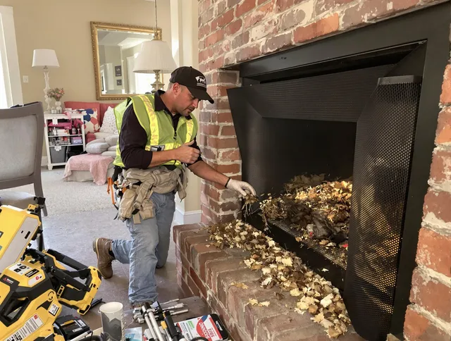 Safe screening installation by Brooklyn Chimney Sweep in Brooklyn, OH