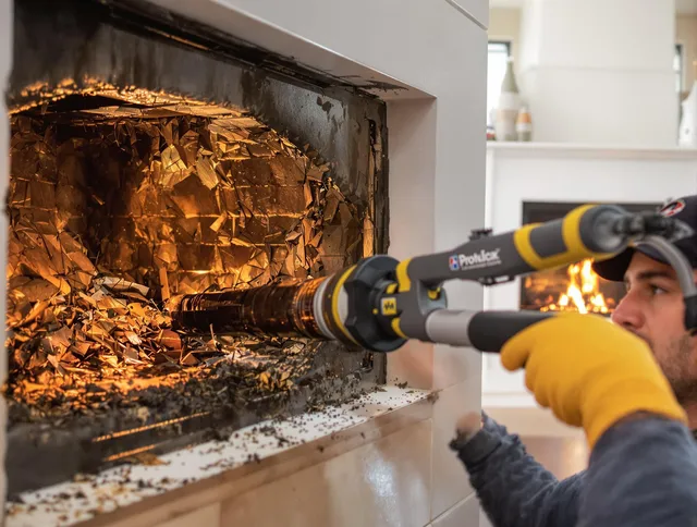 Professional chimney cleaning by Brooklyn Chimney Sweep in Brooklyn, OH