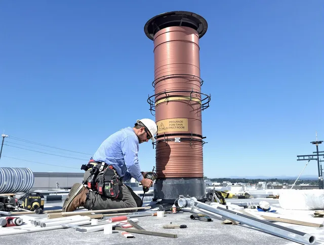 Installed chimney liner by Brooklyn Chimney Sweep in Brooklyn, OH
