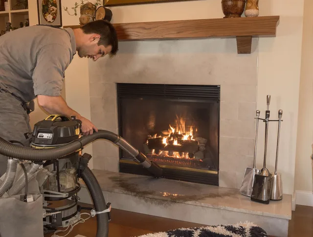 Routine fireplace upkeep by Brooklyn Chimney Sweep in Brooklyn, OH