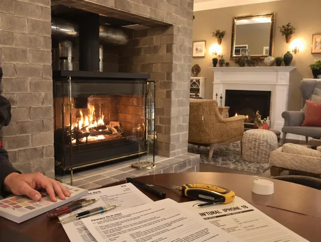 Brooklyn Chimney Sweep verifying fireplace safety measures in Brooklyn, OH